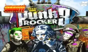 Tampilan visual slot Punk Rocker 3 dengan tema Berlin yang penuh graffiti